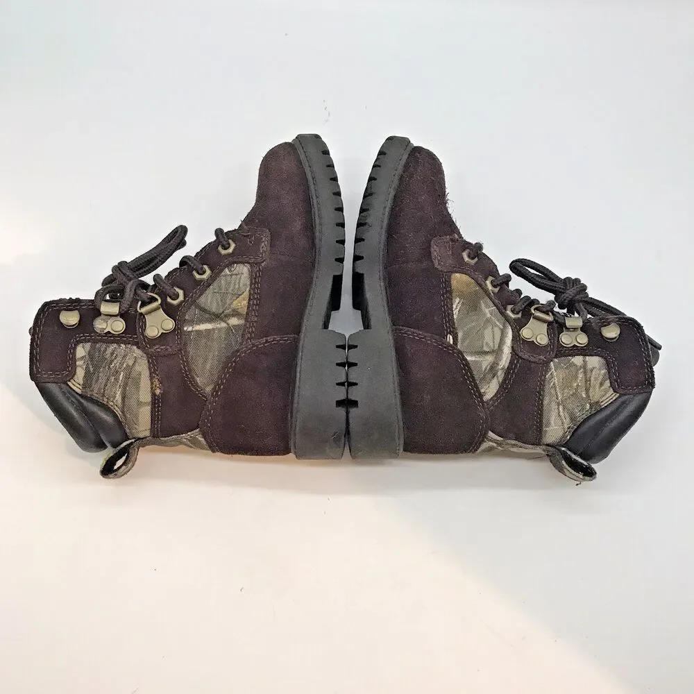 Realtree Camo Muhzell Waterproof Thinsulate Youth 12 Brown Suede Lace Up Hiking
